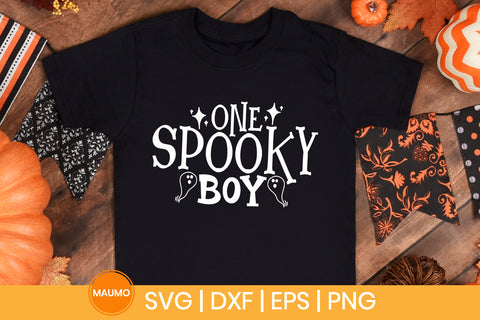 Halloween svg quote, One spooky boy SVG Maumo Designs 
