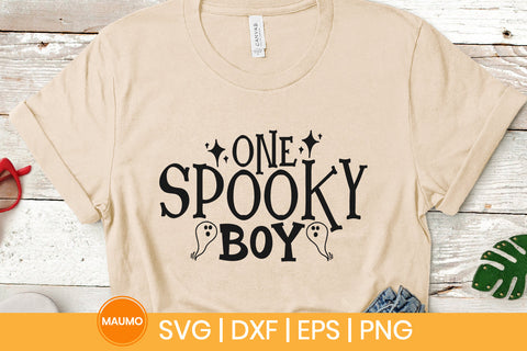 Halloween svg quote, One spooky boy SVG Maumo Designs 