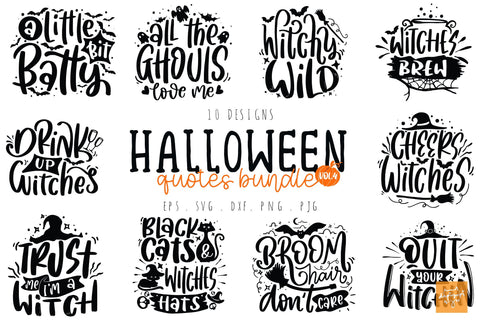 Halloween SVG Quotes Bundle Vol 4 SVG dapiyupi store 