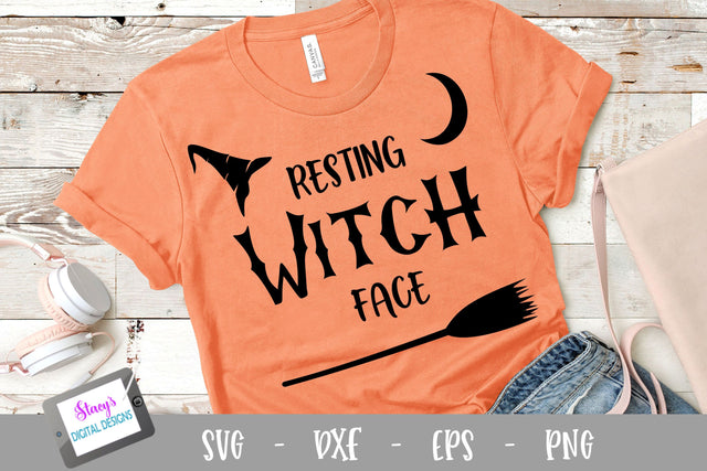 Halloween SVG - Resting Witch Face SVG SVG Stacy's Digital Designs 