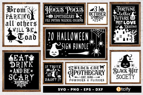 Halloween SVG Sign Bundle SVG etcify 