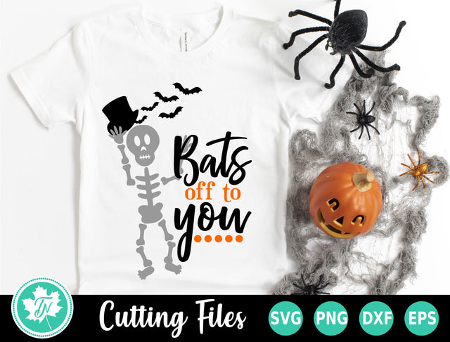 Halloween SVG | Skeleton SVG | Bats Off to You SVG TrueNorthImagesCA 