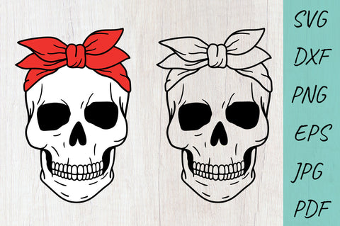 Halloween SVG, Skull SVG, Skull with Bandana SVG Irina Ostapenko 