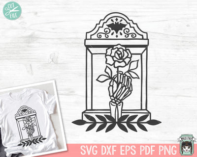 Halloween SVG, Tombstone SVG, Graveyard SVG, Grave svg, Skeleton svg, Flower svg, Floral svg, Spooky svg, Grave Clipart, Halloween Clipart SVG Wild Pilot 