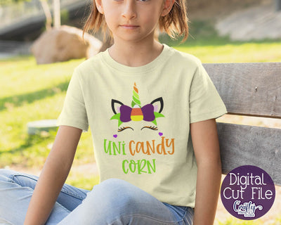 Halloween Svg - Unicorn Svg - Candy Corn Svg - Uni Candy Corn SVG Crafty Mama Studios 