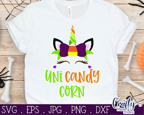 Halloween Svg - Unicorn Svg - Candy Corn Svg - Uni Candy Corn SVG Crafty Mama Studios 
