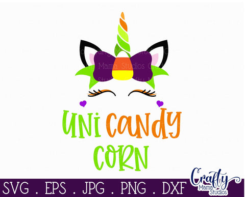 Halloween Svg - Unicorn Svg - Candy Corn Svg - Uni Candy Corn SVG Crafty Mama Studios 