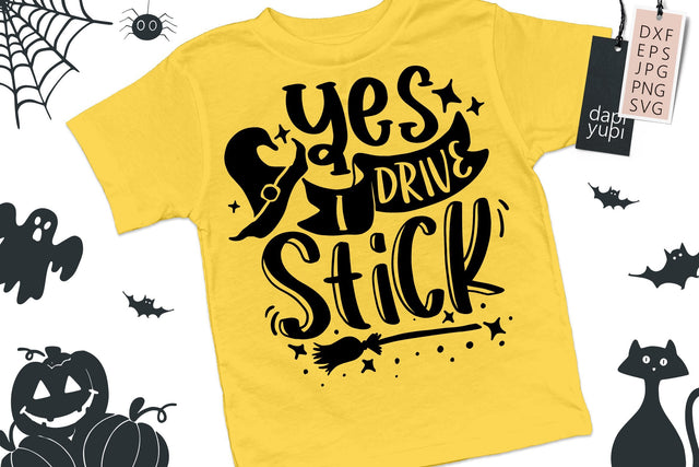 Halloween SVG Yes I Drive Stick SVG dapiyupi store 