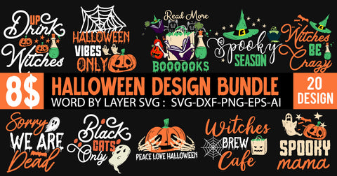 Halloween T-Shirt Bundle , Halloween Cut File Bundle, Halloween SVG bundle, Halloween quote SVG Set , Halloween Cut File Bundle, Halloween SVG bundle, Halloween quote SVG Set, Halloween Svg SVG BlackCatsMedia 