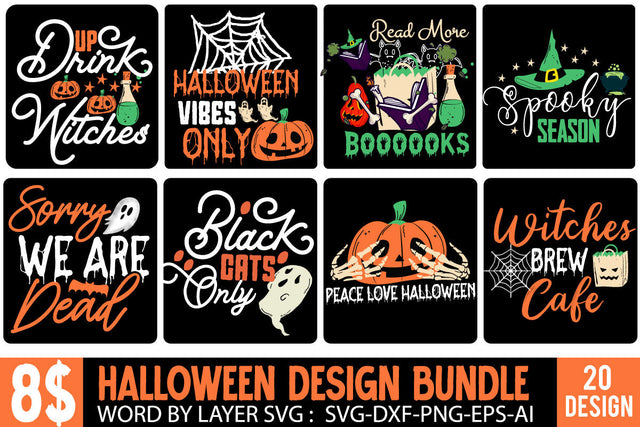 Halloween T-Shirt Bundle , Halloween Cut File Bundle, Halloween SVG bundle, Halloween quote SVG Set , Halloween Cut File Bundle, Halloween SVG bundle, Halloween quote SVG Set, Halloween Svg SVG BlackCatsMedia 