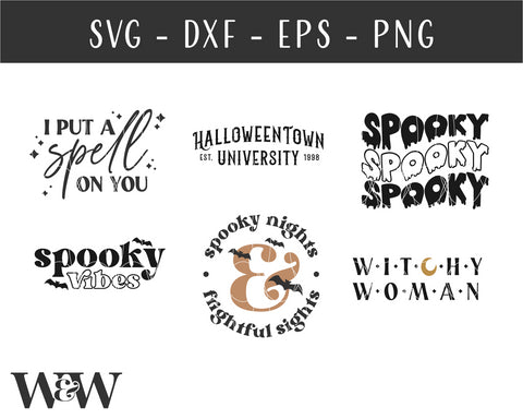 Halloween T-Shirt SVG Bundle | Spooky Shirt SVG Bundle SVG Wood And Walt 