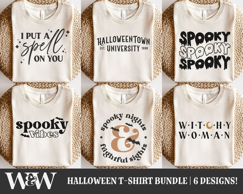Halloween T-Shirt SVG Bundle | Spooky Shirt SVG Bundle SVG Wood And Walt 