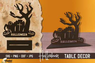 Halloween Table Decor Laser Cut. Halloween set SVG. SVG Evgenyia Guschina 
