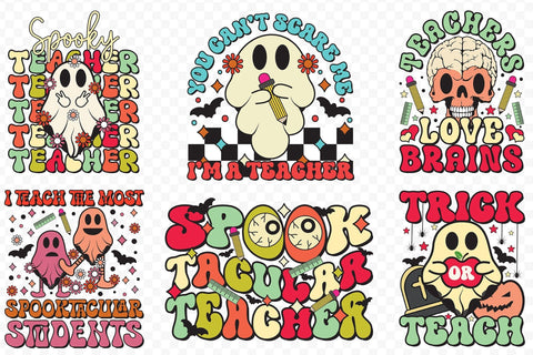 Halloween Teacher PNG Sublimation Bundle Sublimation CraftLabSVG 