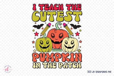 Halloween Teacher Sublimation Design PNG Sublimation CraftLabSVG 