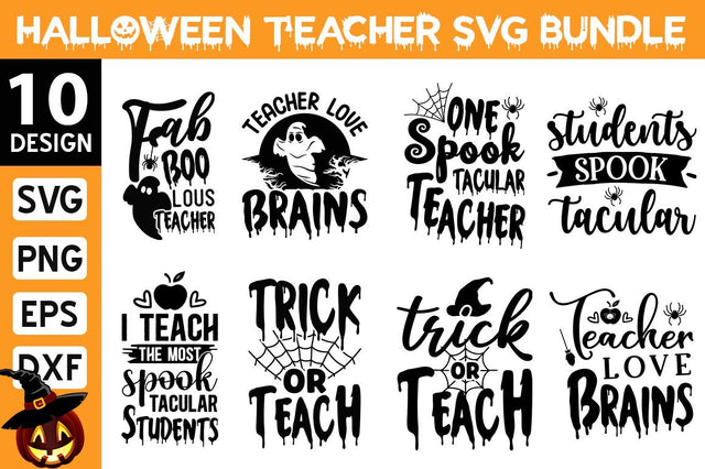 Halloween Teacher SVG Bundle.alloween Svg Bundle, Halloween Bundle, SVG Designangry 