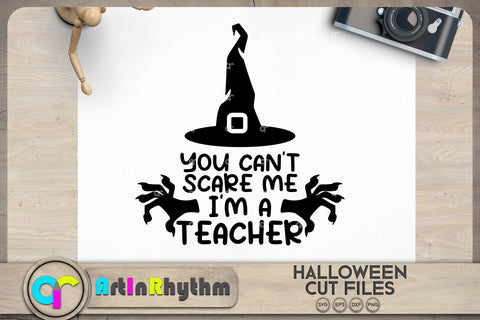 Halloween teacher SVG, You can't scare me I'm a teacher SVG Artinrhythm shop 