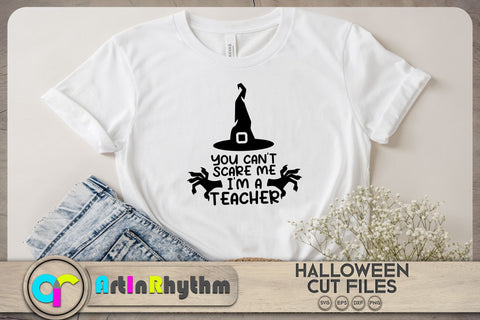 Halloween teacher SVG, You can't scare me I'm a teacher SVG Artinrhythm shop 