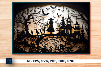 Halloween-themed laser cut file in SVG SVG MD JOYNAL ABDIN 