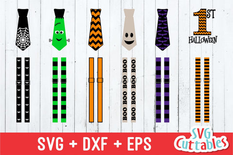 Halloween Ties and Suspenders SVG Svg Cuttables 