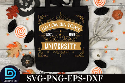 Halloween town university est. 1998, Vintage Halloween Sign SVG Design, SVG DESIGNISTIC 