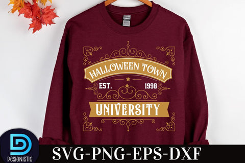 Halloween town university est. 1998, Vintage Halloween Sign SVG Design, SVG DESIGNISTIC 