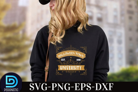 Halloween town university est. 1998, Vintage Halloween Sign SVG Design, SVG DESIGNISTIC 