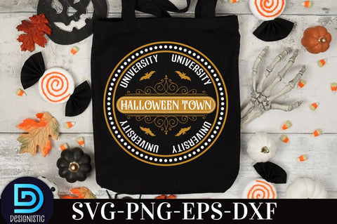 Halloween town university est. 1998, Vintage Halloween Sign SVG Design, SVG DESIGNISTIC 