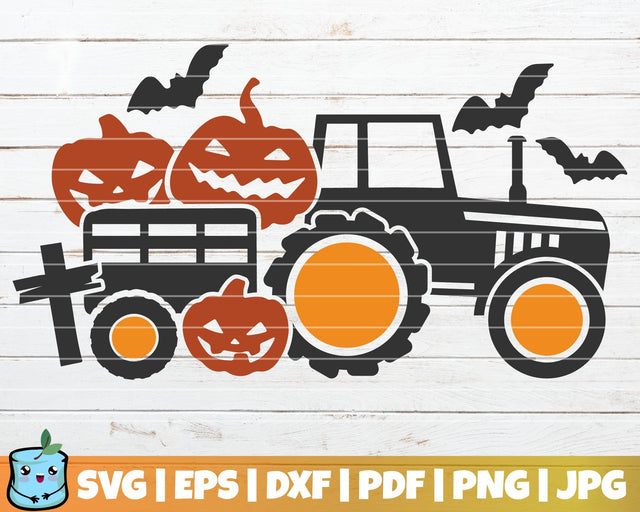Halloween Tractor SVG MintyMarshmallows 