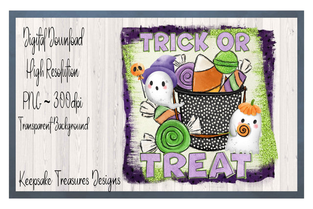 Halloween Trick or Treat, T-Shirt Design, Sublimation PNG Sublimation Keepsake Treasures Designs LLC. 