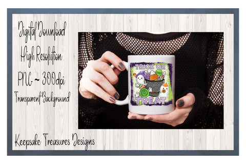 Halloween Trick or Treat, T-Shirt Design, Sublimation PNG Sublimation Keepsake Treasures Designs LLC. 