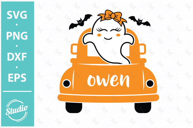 Halloween Truck Ghost Svg, Girl Ghost Svg, Png, Dxf SVG SailorMoonDigitals 