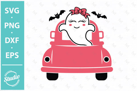Halloween Truck Ghost Svg, Girl Ghost Svg, Png, Dxf SVG SailorMoonDigitals 