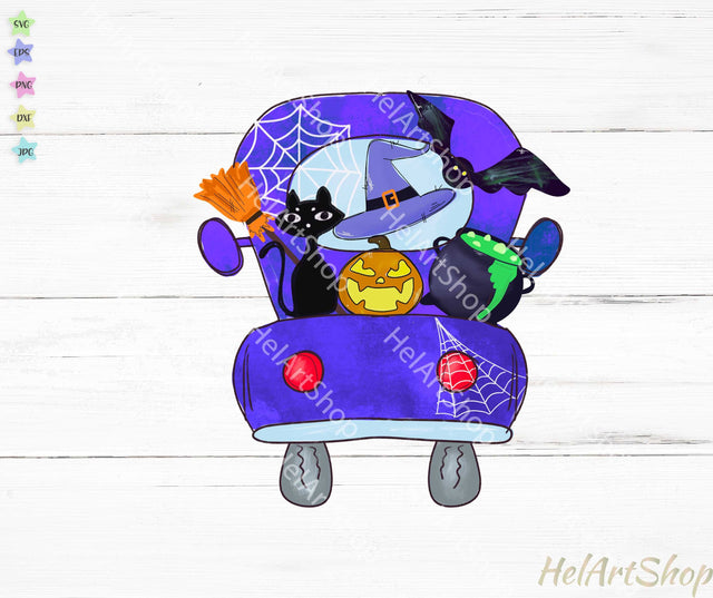 Halloween Truck Sublimation PNG Sublimation _HelArtShop_ 