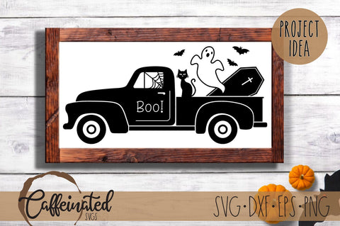 Halloween Truck svg, Boo SVG SVG Caffeinated SVGs 