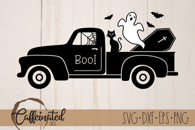Halloween Truck svg, Boo SVG SVG Caffeinated SVGs 