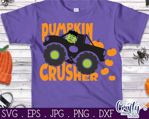Halloween Truck Svg, Monster Truck Svg, Pumpkin Kids Truck SVG Crafty Mama Studios 