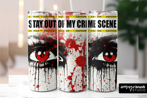 Halloween True Crime Tumbler Wrap PNG For Sublimation Sublimation OrangeBrushStudio 