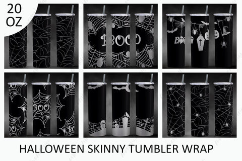 Halloween tumbler bundle, 20oz skinny tumbler wrap sublimation Sublimation AnastasiyaArtDesign 