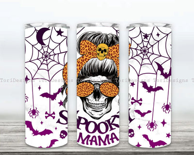 Halloween Tumbler PNG, Spooky MAMA Tumbler PNG, Spooky Mama Tumbler Sublimation Design Download, Seamless 20oz Skinny Tumbler PNG Sublimation ToriDesigns 