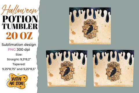 Halloween tumbler sublimation. Crows Foot Label design Sublimation Yustaf Art Store 