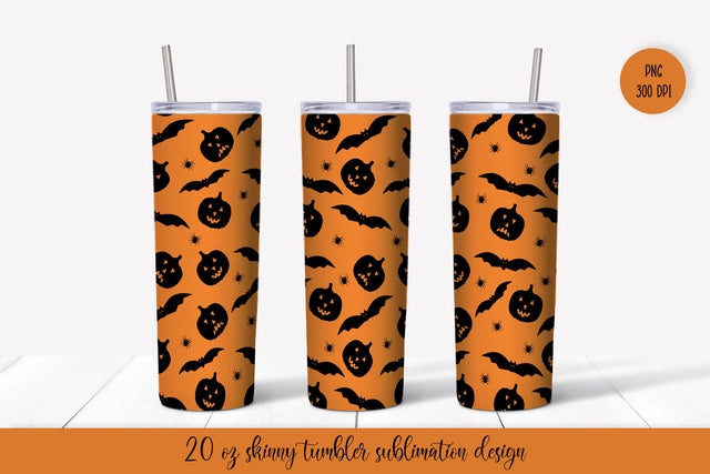 Halloween Tumbler Sublimation Design. Skinny tumbler wrap Sublimation Vera Fedorova 