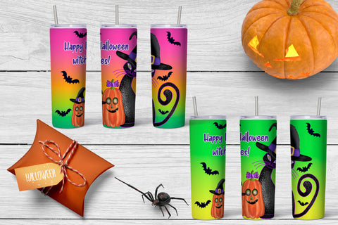 Halloween tumbler sublimation | Halloween cat Sublimation Svetana Studio 