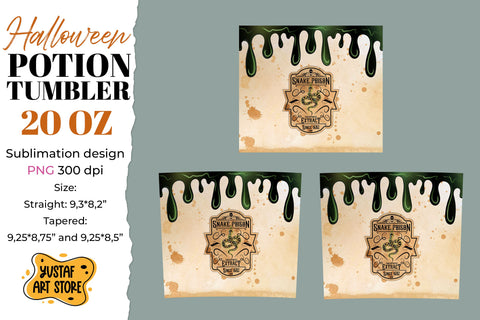 Halloween tumbler sublimation. Snake poison Label design Sublimation Yustaf Art Store 