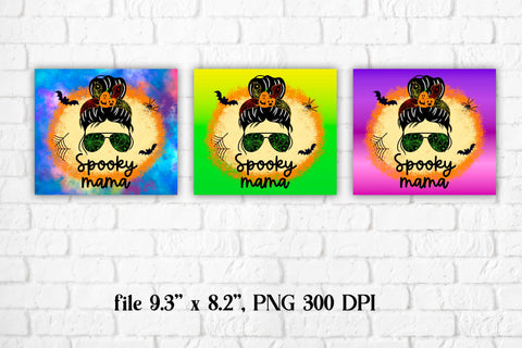 Halloween tumbler sublimation | Spooky mama PNG Sublimation Svetana Studio 