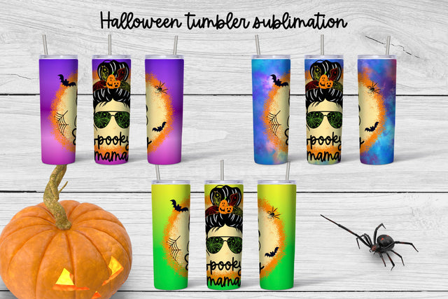 Halloween tumbler sublimation | Spooky mama PNG Sublimation Svetana Studio 