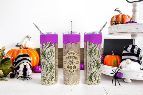 Halloween Tumbler Sublimation Witch Potion Tumbler Wrap PNG Sublimation OrangeBrushStudio 