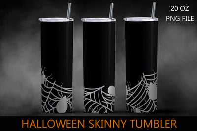 Halloween tumbler with spider web, 20oz skinny tumbler wrap Sublimation AnastasiyaArtDesign 