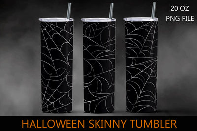 Halloween tumbler wrap, 20 oz skinny tumbler design with spider web Sublimation AnastasiyaArtDesign 