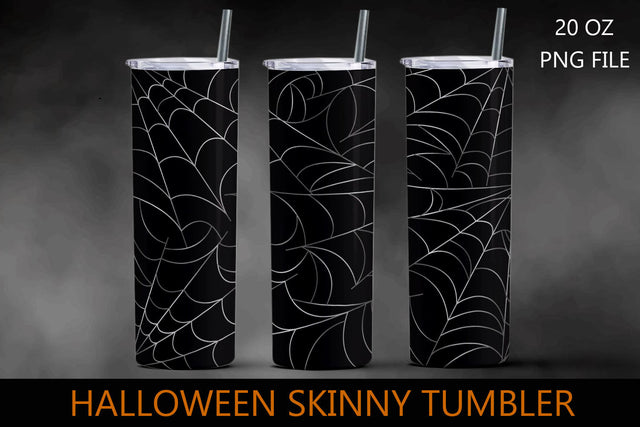 Halloween tumbler wrap, 20 oz skinny tumbler design with spider web Sublimation AnastasiyaArtDesign 